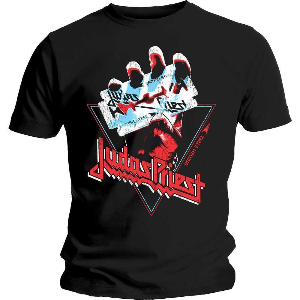 Judas Priest Unisex T Shirt British Steel Hand Triangle